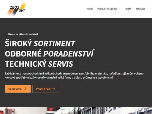 široký sortiment + odborné poradenství + technický servis. maloobchodní i velkoobchodní prodej spotřebního materiálu, nářadí a strojů.