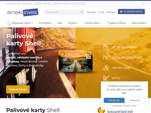 společnost erneks invest je distributorem palivových karet euroshell v české republice.