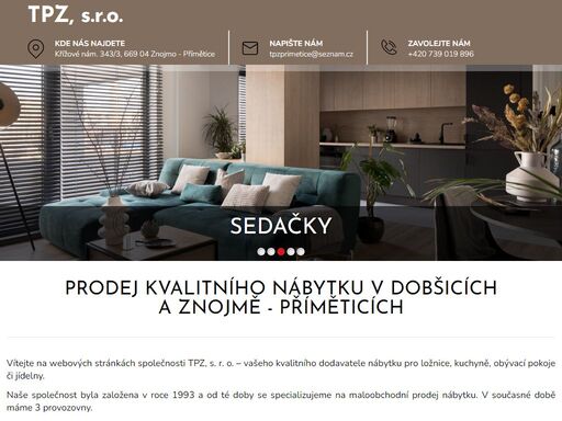 prodej kvalitního nábytku ve znojmě. najděte perfektní kusy pro váš domov s naším širokým sortimentem. zaručujeme kvalitu a styl. navštivte nás dnes!