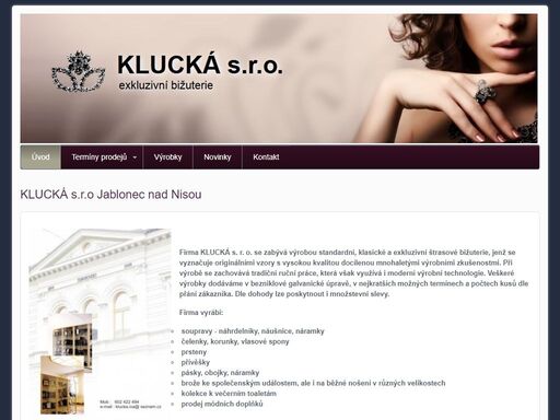 výroba exkluzivní štrasové bižuterie, výroba ze swarovski křištálů, výroba standardní bižuterie, klasické a štrasové bižuterie originálních vzorů. ruční práce s využitím moderních technologií.