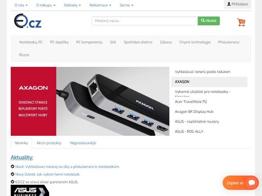   skladem ? nabízíme výpočetní techniku a chytrou elektroniku. notebooky, počítače, tiskárny, monitory i spotřební elektro. rádi vás obsloužíme ?