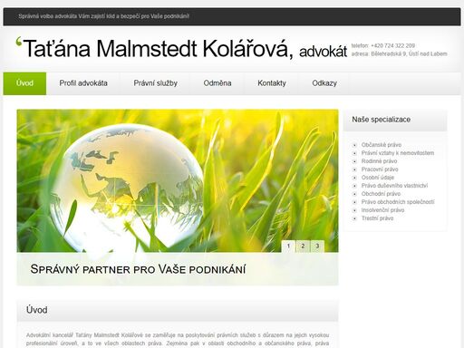 webové stránky advokátky taťány malmstedt kolářové