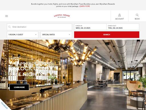 travel europe with vienna house by wyndham's hotels. enjoy our cool, casual, and chic properties with superior service while you explore european cities! 