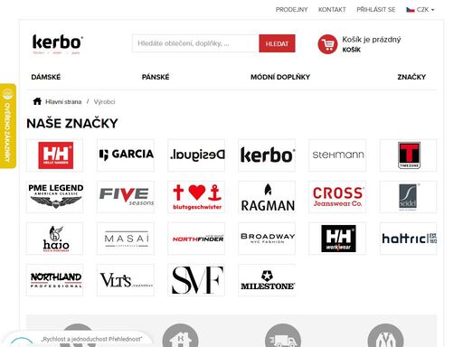 fashion e-shop oblíbených módních značek desigual, timezone, helly hansen, stehmann, five seasons, northfinder a dalších včetně českého značkového oblečení kerbo. oficiální eshop se zázemím kamenné prodejny s tradicí.