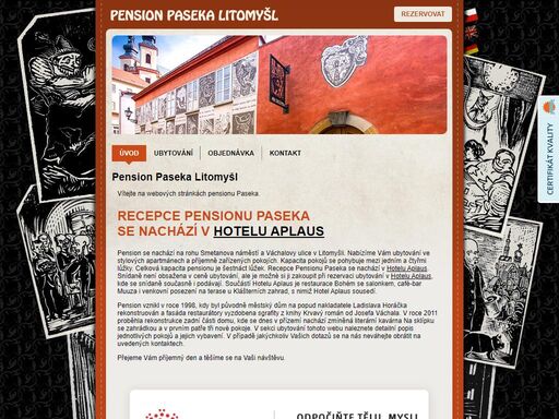 pension v srdci starobylého města litomyšl.