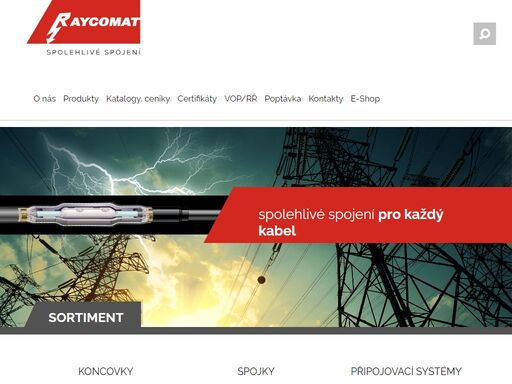 nabízíme a kompletujeme kabelové soubory osvědčené značky raychem – kabelové koncovky a kabelové spojky do 35 kv, kabelové přípojky i doplňkové zboží.