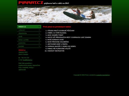 pirrat - půjčovna kanoí