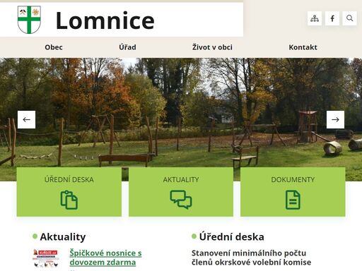 oficiální stránky obce lomnice