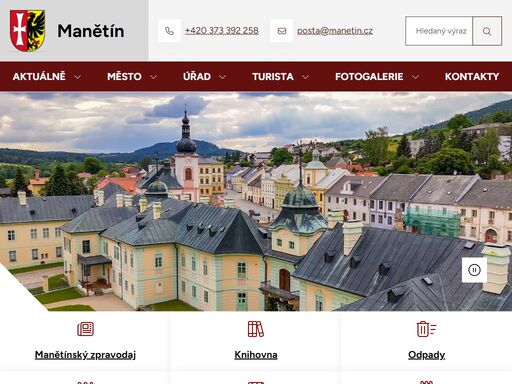 oficiální stránky města manětín
