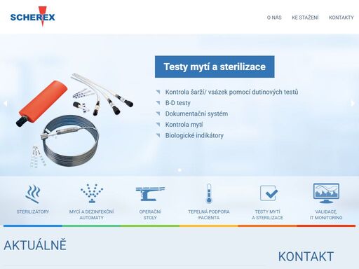 sterilizační technika, mycí automaty, nízkoteplotní sterilizátory, testy sterilizace, stoly a vyhřívací systémy pro pacienty.
