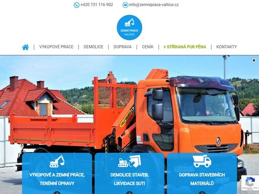 zemní práce, demolice, stavební doprava