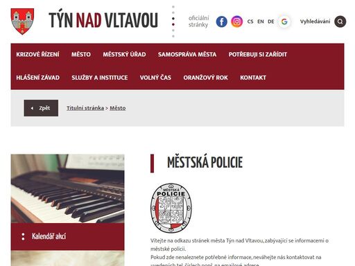 oficiální internetové stránky města týn nad vltavou