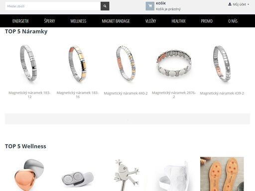 energetix češka magnetický náramek, náušnice, přívěsky, prsteny a wellness s magnety.