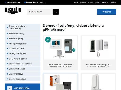 dodáváme domovní telefony a videotelefony včetně příslušenství a instalace. zabezpečte svůj dům či byt kvalitním videotelefonem či domovním telefonem. rádi poradíme vhodný typ telefonu přesně pro vás. dále nabízíme elektromotorické a samozamykací zámky, přístupové systémy, klasické zvonky a další.