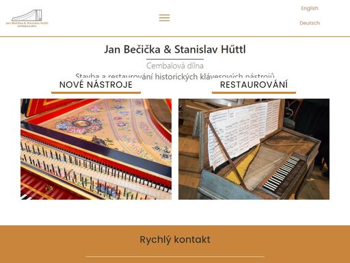 stavíme a restaurujeme historické klávesové nástroje.