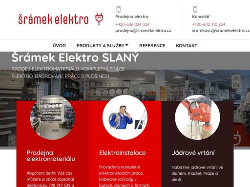 svítidla,žárovky,osvětlení,revize,pronájem plošina,bagr šrámek elektro s.r.o. - slaný nabízí svým zákazníkům komplexní řešení v oblasti elektro od zpracování nabídky, konzultace nejvhodnějšího řešení, přes realizaci včetně dodávky materiálu až po zajištění