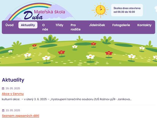 mš duha zubří - mateřská škola staré zubří. na potoku 369, 756 54 zubří, okres vsetín.