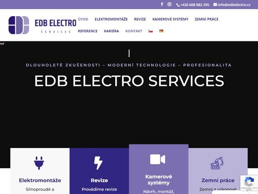 zaměřujeme se na elektromontáže a kamerové systémy. provádíme revize fve před uvedením do provozu. edb electro services, kontaktujte nás!