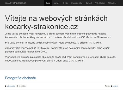 obchod s kočárky pro miminka