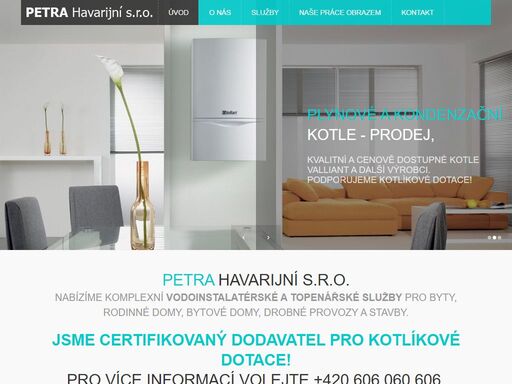 petra havarijní s.r.o. - instalatérské a topenářské práce, havarijní pohotovostní služba nonstop. podporujeme kotlíkové dotace.