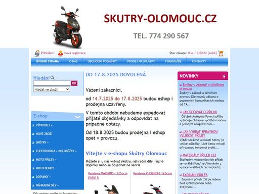 prodej a servis skútrů, prodej náhradních dílů a doplňků, servis. skútry jonway, kentoya, capirelli, znen. olomouc. email skutryolomouc@seznam.cz