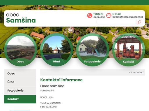 oficiální webové stránky obce samšina