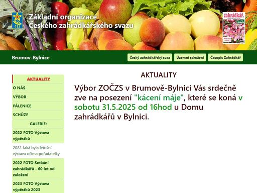 základní organizace zahrádkářů brumov-bylnice, český zahrádkářský svaz, čzs