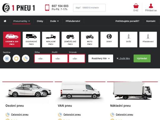 patříme mezi přední internetové obchody s pneumatikami veškerého segmentu. disponujeme smluvními pobočkami pneuservisu pro osobní, nákladní, agro.  více než 100 000 pneumatik skladem.