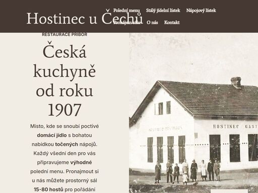 místo, kde se snoubí poctivé domácí jídlo s bohatou nabídkou točených nápojů. každý všední den pro vás připravujeme výhodné polední menu.