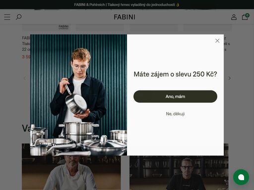 fabini - výkonné nádobí s důrazem na funkčnost a maximálně dlouhou životnost. záruka až 25 let, 30 dní na vrácení i použitého nádobí zdarma, doprava zdarma nad 3 500 kč.