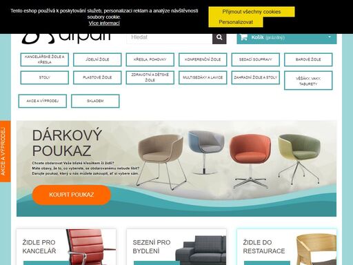 internetový obchod prodávající sedací nábytek, především kancelářské židle do kanceláří a jídelní židle do kuchyní, jídelen a restaurací.