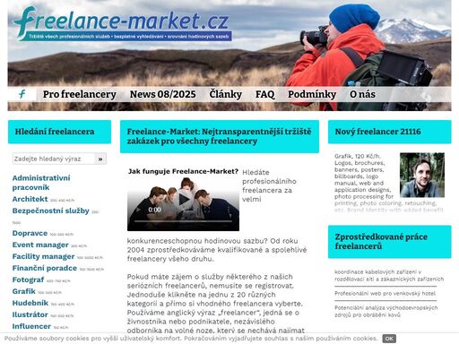 na freelance-market.cz najdete zdarma nejlepší freelancery výhodnější o 30 % za hodinovou sazbu. od grafika, překladatele až po podnikového poradce