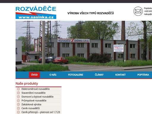rozvaděče šašinka s.r.o. ostrava - elektroměrové rozvaděče, staveništní rozvaděče, domovní a bytové rozváděče, průmyslové rozvaděče, revize a projekce, radiové ovládání jeřábů, prášková lakovna, zakázková výroba