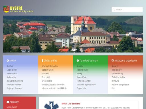 oficiální stránky města bystré