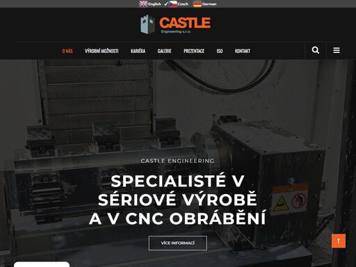 castle engineering s.r.o. je strojírenská firma zabývající se cnc přesným obráběním kovových i nekovových materiálů,eloxováním a soustružením.