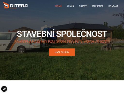 stavební společnost ditera s.r.o. zaměřená na komplexní řešení projektů všech velikostí.