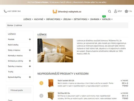 e-shop dřevěný-nábytek.cz provozuje společnost unis-n, která v sedlčanech vyrábí poctivý nábytek z masivu.