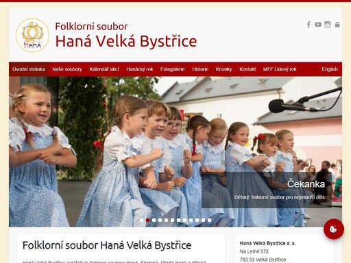 haná velká bystřice zastřešuje folklorní soubory haná, strhaná, mladá haná a dětské soubory krušpánek a čekanka. působí ve velké bystřici od roku 1976.