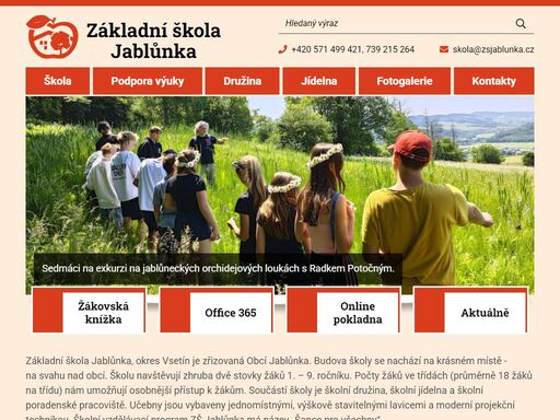 oficiální stránky základní škola jablůnka