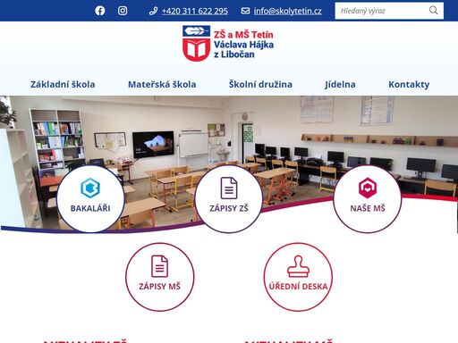 základní škola a mateřská škola tetín, okres beroun, příspěvková organizace