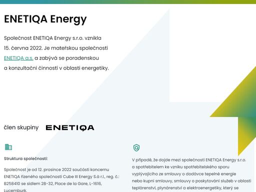 společnost enetiqa energy s.r.o. se zabývá poradenskou a konzultační činností v oblasti energetiky.