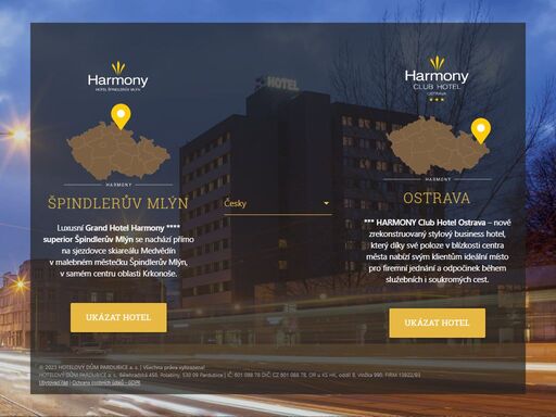 wellness hotel špindlerův mlýn harmony club, hotel krkonoše nabízí luxusní ubytování, wellness, kongresové prostory, lyžování. harmony club hotel ostrava poskytuje prostory pro firemní akce.