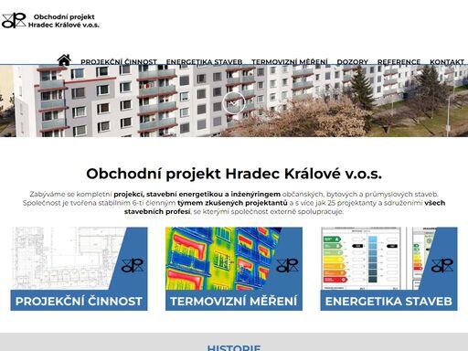 obchodní projekt hradec králové zajišťuje projekční práce všeho druhu, energetické poradenství, termovizní měření a dozory staveb