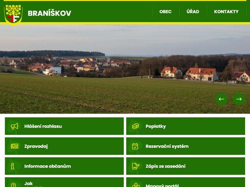 oficiální stránky obce braníškov