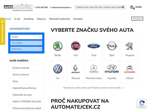 vždy pomůžeme najít ten nejvhodnější náhradní díl. autodíly automatějček – specializovaný prodej náhradních dílů na osobní, dodávkové a nákladní auta.