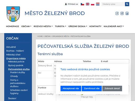 oficiální stránka města a městského úřadu železný brod