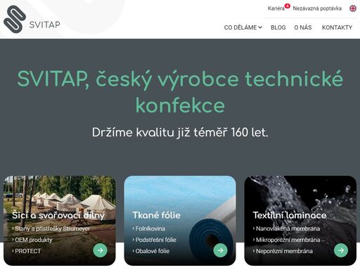 svitap, tradiční českého výrobce v oblasti technické konfekce s více než 160 letou historií. nabízíme širokou škálu produktů stanů, fólií, koženek a laminátů.
