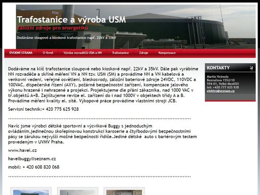 trafostanice kioskové zdroje kompenzace usm sm rozvaděče nn