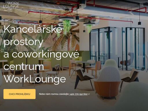 ??zařiďte si pronájem kanceláře v inspirativním prostorách worklounge. cowork vstupy, flexibilní členství bez závazků i ten nejlepší servis a přístup 24/7