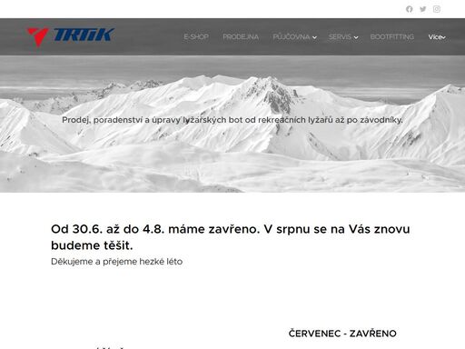 prodej, poradenství a úpravy lyžařských bot od rekreačních lyžařů až po závodníky.
